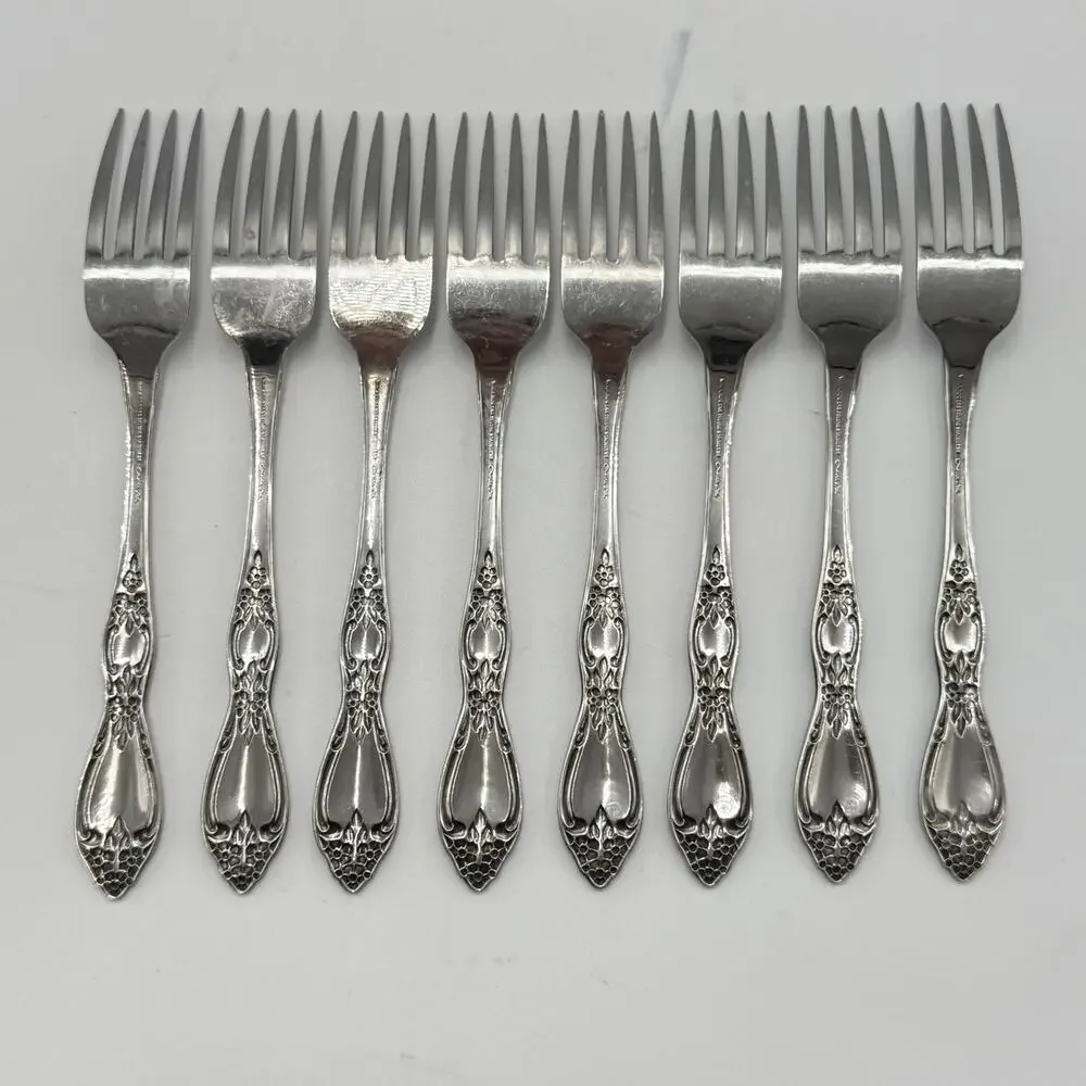 Oneida Huntington Stainless Steel Flatware 8 Dinner Forks 7 1/4 in Replacement